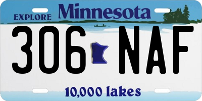 MN license plate 306NAF