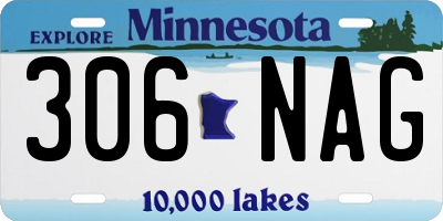 MN license plate 306NAG