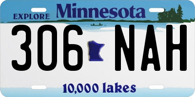 MN license plate 306NAH