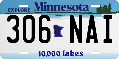 MN license plate 306NAI