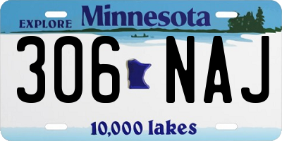 MN license plate 306NAJ