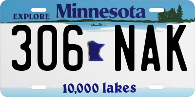 MN license plate 306NAK