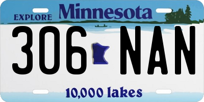 MN license plate 306NAN