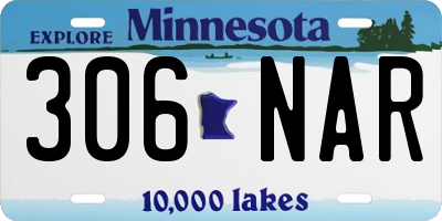 MN license plate 306NAR