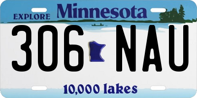 MN license plate 306NAU