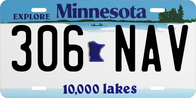 MN license plate 306NAV
