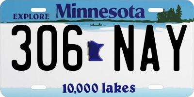 MN license plate 306NAY