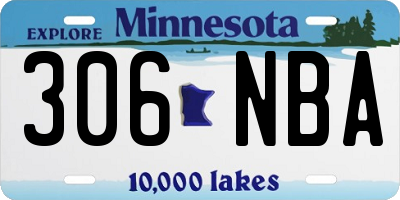 MN license plate 306NBA