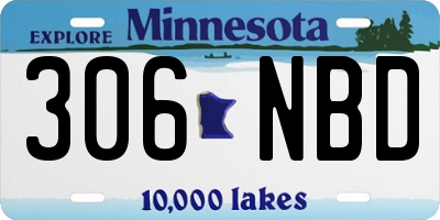 MN license plate 306NBD