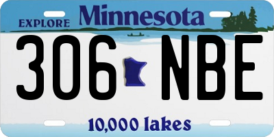 MN license plate 306NBE