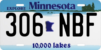 MN license plate 306NBF