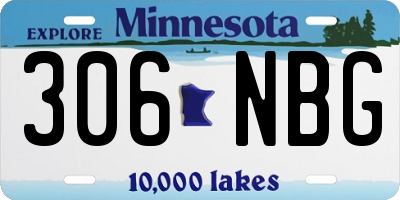 MN license plate 306NBG