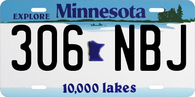 MN license plate 306NBJ