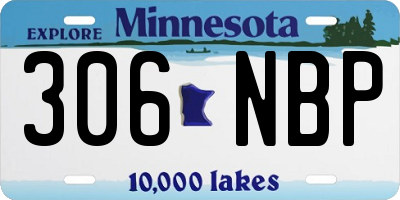 MN license plate 306NBP