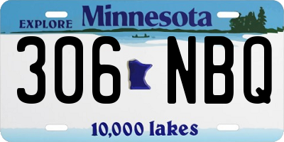 MN license plate 306NBQ