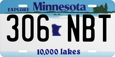 MN license plate 306NBT