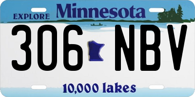 MN license plate 306NBV