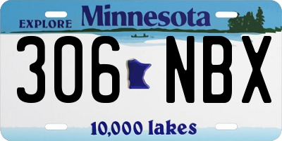 MN license plate 306NBX