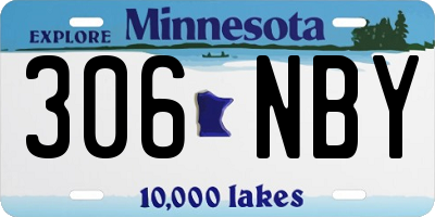 MN license plate 306NBY