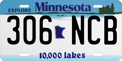 MN license plate 306NCB
