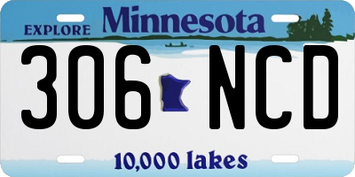 MN license plate 306NCD