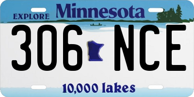MN license plate 306NCE