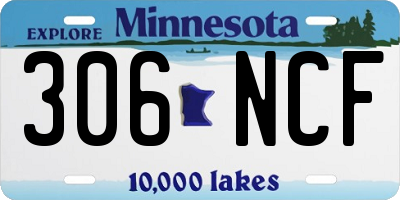 MN license plate 306NCF