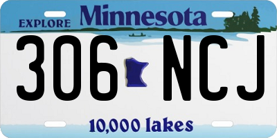 MN license plate 306NCJ