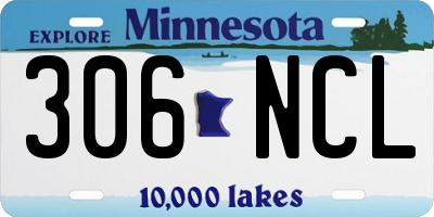 MN license plate 306NCL