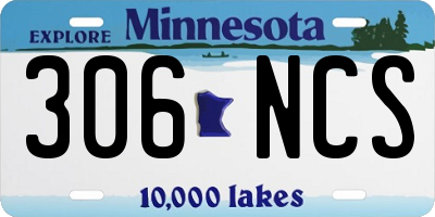 MN license plate 306NCS