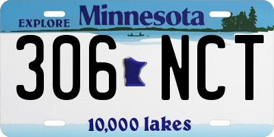 MN license plate 306NCT