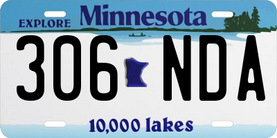MN license plate 306NDA