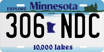 MN license plate 306NDC