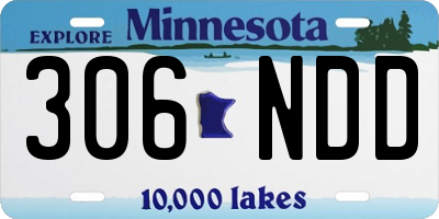 MN license plate 306NDD