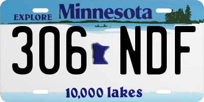 MN license plate 306NDF