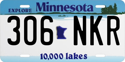 MN license plate 306NKR