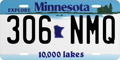 MN license plate 306NMQ