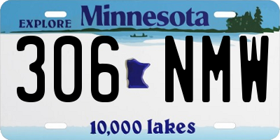 MN license plate 306NMW