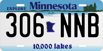 MN license plate 306NNB