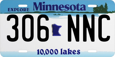 MN license plate 306NNC
