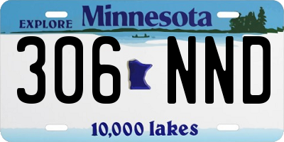 MN license plate 306NND