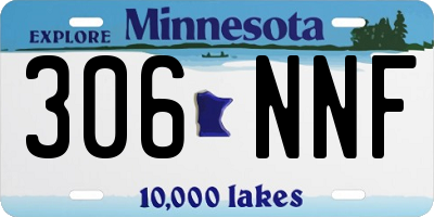 MN license plate 306NNF