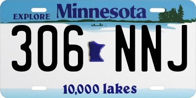 MN license plate 306NNJ