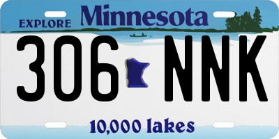 MN license plate 306NNK