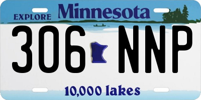 MN license plate 306NNP