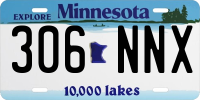 MN license plate 306NNX