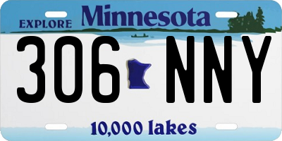 MN license plate 306NNY