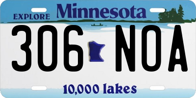 MN license plate 306NOA