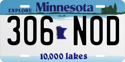 MN license plate 306NOD