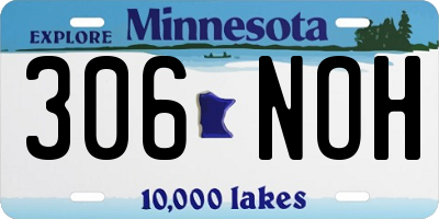 MN license plate 306NOH